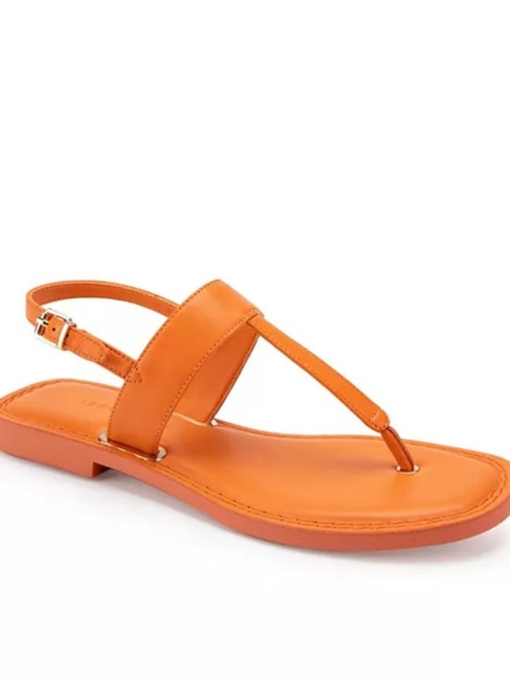 Aerosoles Cherry Orange Mandarin Slingback Leather T-Strap Thong Sandals Size 8